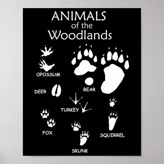 Impresión de la ruta de los animales de Woodland C (Frente)