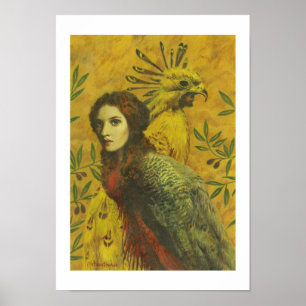 Impresión de la señora Bello Artes del pájaro