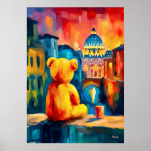 Impresión de la silueta de Roma Teddy Fauvista al