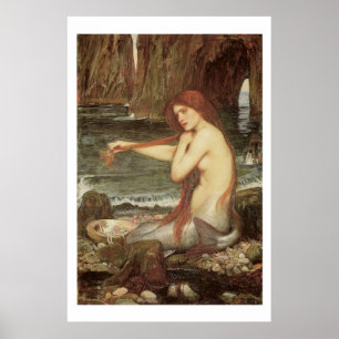 Impresión de la sirena de arte victoriana asombros