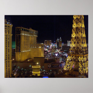 Impresión de la tira de Las Vegas y del poster de