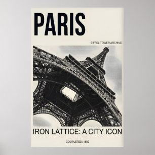 Impresión de la Torre Eiffel de París - Estilo Vin