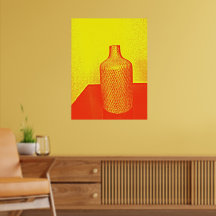 Impresión de la vasa rusa cálida rojo amarillo
