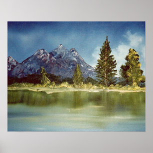 Impresión de lago de montaña