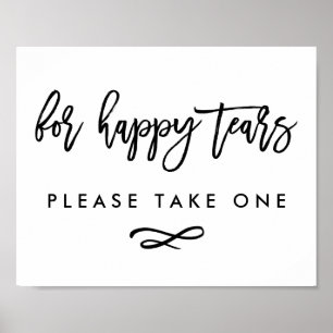Impresión de lágrimas felices de Boda con la mano 