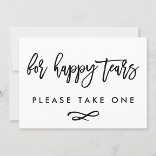 Impresión de lágrimas felices de Boda con la mano 
