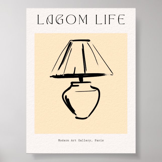 Impresión de lámparas Minimalistas escandinavas (Frente)