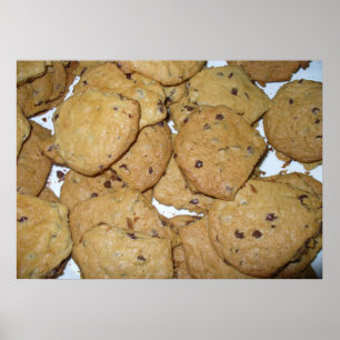 Impresión de las cookies de las avena de chocolate
