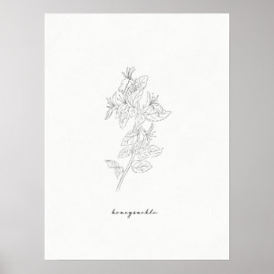 Impresión de las flores de nacimiento
