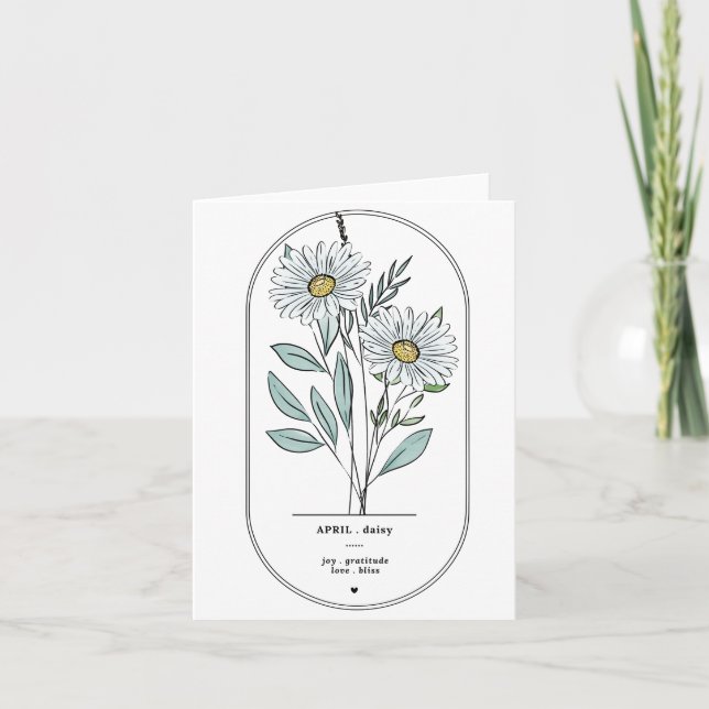 Impresión de las flores de nacimiento de April Dai (Anverso)
