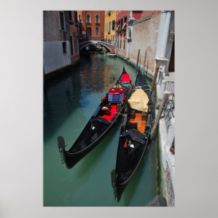 Impresión de las góndolas de Venecia