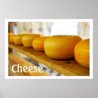 Impresión de las ruedas de queso amarillo