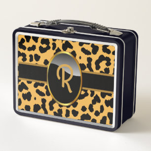 Impresión de leopardo con monograma personalizado