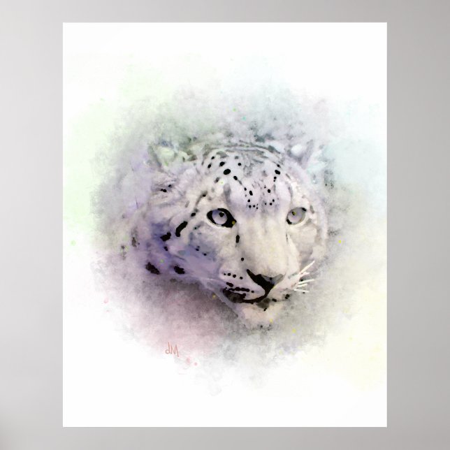 Impresión de leopardo de nieve (Frente)
