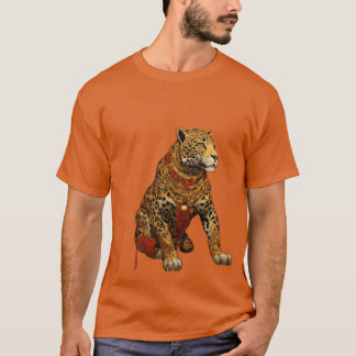 Impresión de leopardo en camiseta de diseño