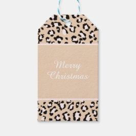 Impresión de leopardo en etiqueta de regalo de fer