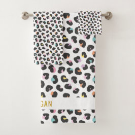 Impresión de leopardo multicolor