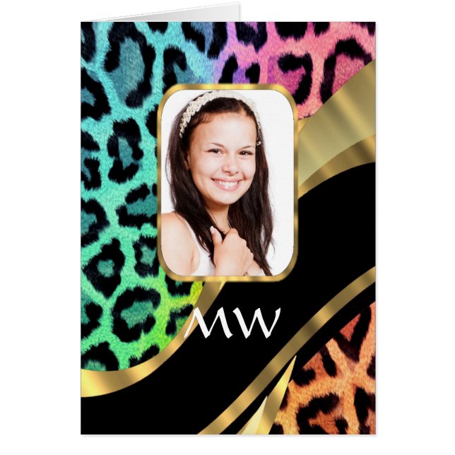 Impresión de leopardo multicolor (Frente)