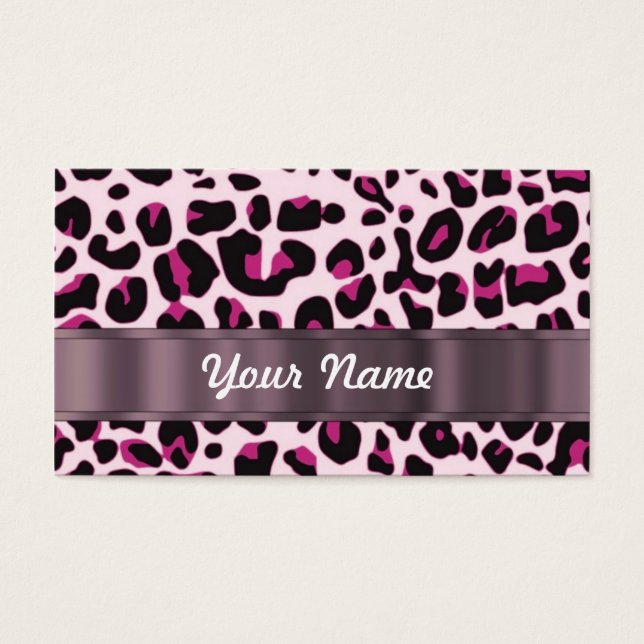 Impresión de leopardo rosa (Frente)