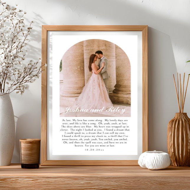 Impresión de letras de canción de boda con foto ar (Subido por el creador)