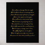 Impresión de letras de estilo minimalista, arte de<br><div class="desc">Estilo minimalista Relieve metalizado negro y dorado letras de canciones arte en la pared. Añade tus letras de canciones personalizados o poema para crear un regalo de impresión personalizado y hermoso. Excelente para el arte lírico de la canción boda o la primera huella de baile. Un regalo perfecto para el...</div>
