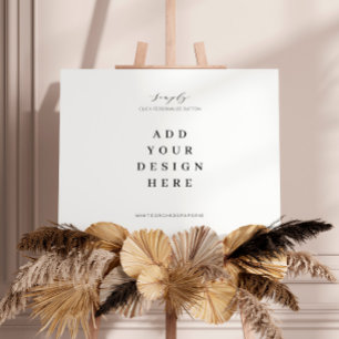 Impresión de letrero de bienvenida con diagrama de