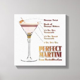 Impresión de lienzo 12x12 de Martini Perfect Cockt