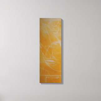 Impresión de lienzo abstracto amarillo con blanco