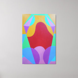 Impresión de lienzo abstracto de colores pastel