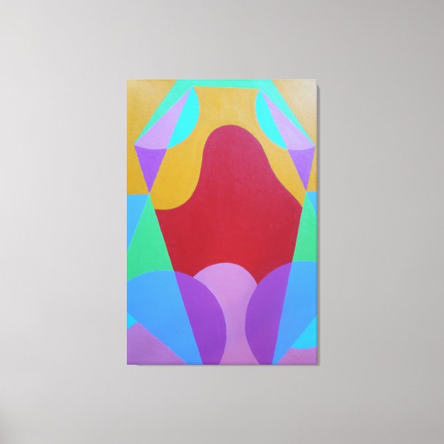 Impresión de lienzo abstracto de colores pastel (Anverso)