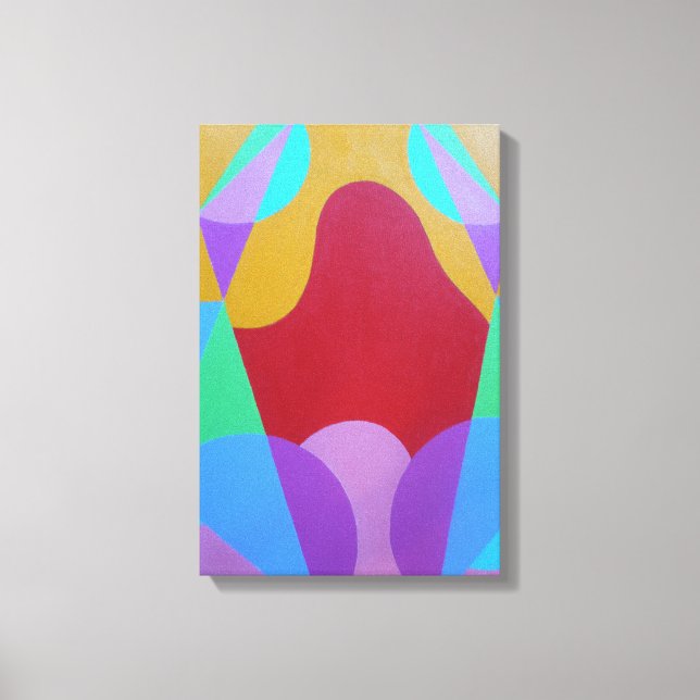 Impresión de lienzo abstracto de colores pastel (Anverso)