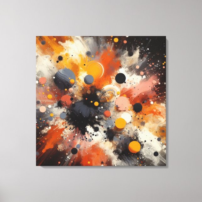 Impresión de lienzo abstracto de explosión de colo (Anverso)