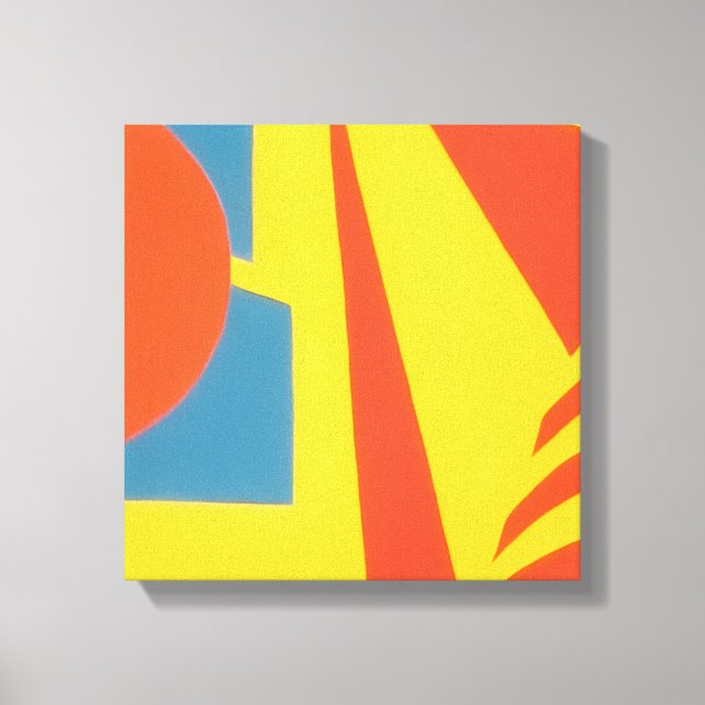 Impresión de lienzo abstracto de fuego de limón (Anverso)