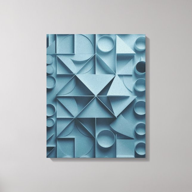 Impresión de lienzo abstracto de geometría tranqui (Anverso)