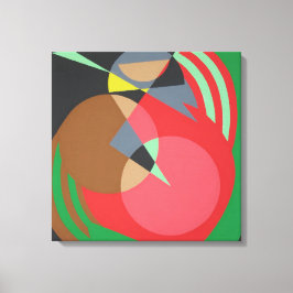 Impresión de lienzo abstracto geométrico cálido
