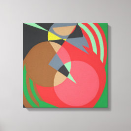 Impresión de lienzo abstracto geométrico cálido