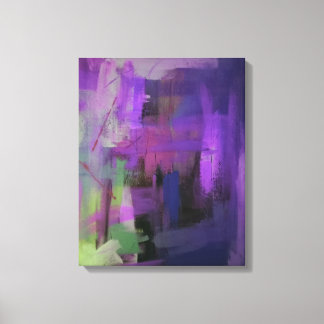 Impresión de lienzo abstracto púrpura colorido