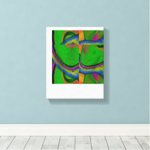 Impresión de lienzo abstracto verde