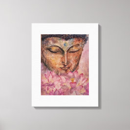 Impresión de lienzo acuático Buddha Pink Lotus 16x