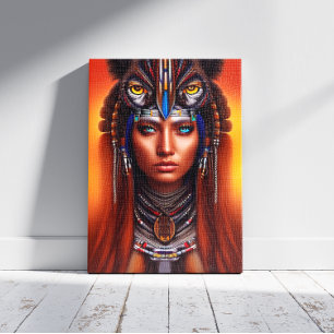 Impresión de lienzo Apache nativo americano