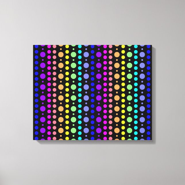 Impresión de lienzo Arcoiris de puntos (Anverso)