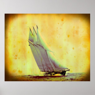 Impresión de lienzo atlantinc de yate de Carreras 