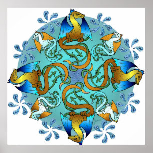 Impresión de lienzo azul de Bornholm - En sentido