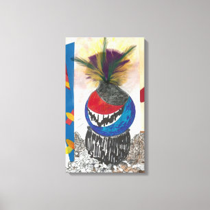 Impresión de lienzo Bella Artes "Tribal Design Blu