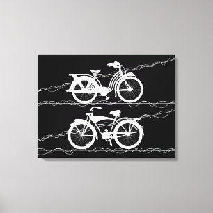 Impresión de lienzo blanco para bicicleta