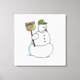 Impresión de lienzo blanco para Snowman
