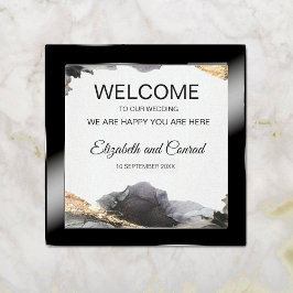 Impresión de lienzo blanco y negro de color de agu