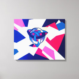 Impresión de lienzo celta moderno azul mundial not