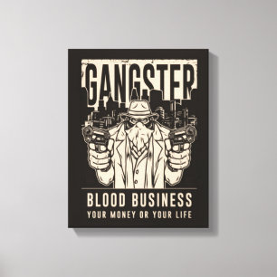Impresión de lienzo comercial de sangría de gangst