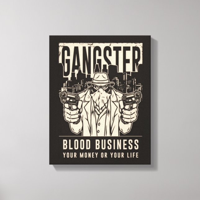 Impresión de lienzo comercial de sangría de gangst (Anverso)